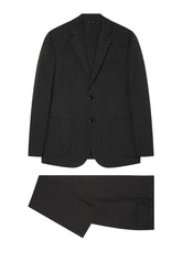 Slim Fit Lounge Travel Suit In Washable Wool